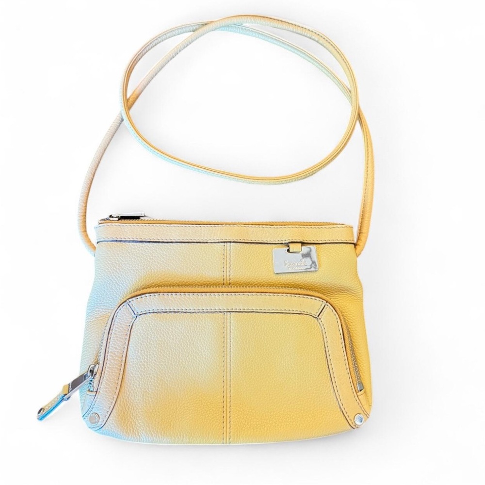 Tignanello Tan Leather Crossbody Bag
